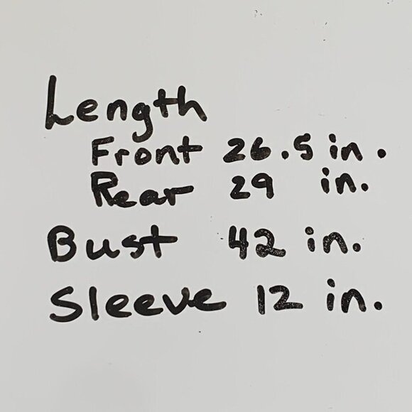 Chico’s Top Womens Large Blue White Watercolor Asymmetrical Abstract Stripe - Picture 8 of 8